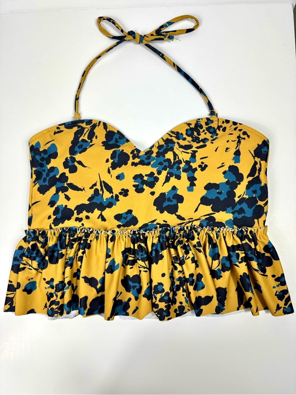 Kortni Jean Swim Top peplum floral strapless tankini J